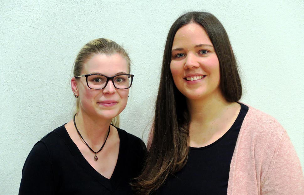 Kassierinnen Lisa Ladenburger und Stellvertreterin Valerie Brenner