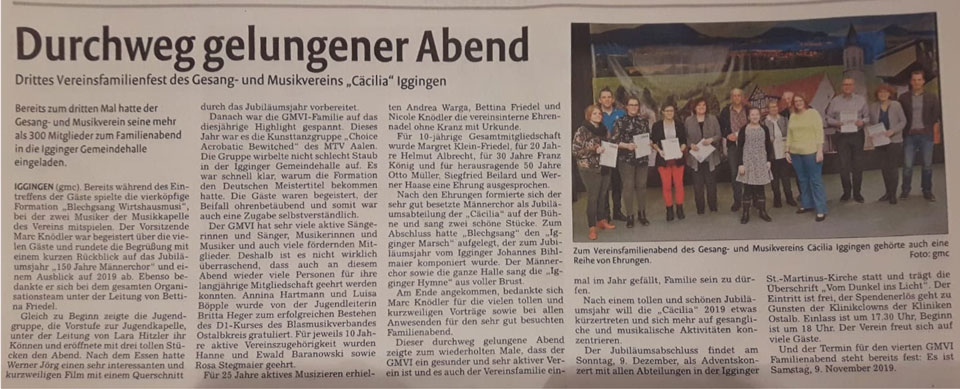 Artikel aus der Remszeitung vom 08.12.2018