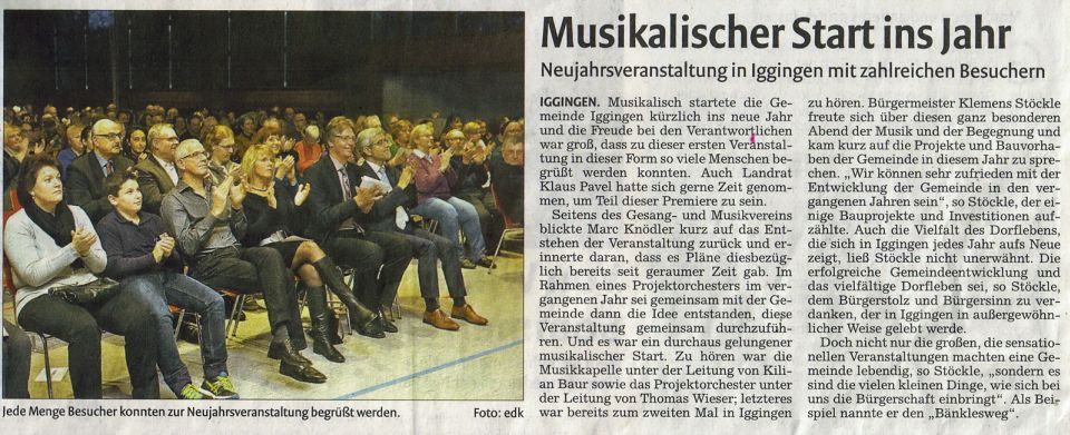 Remszeitungsbericht der Neujahrsveranstaltung